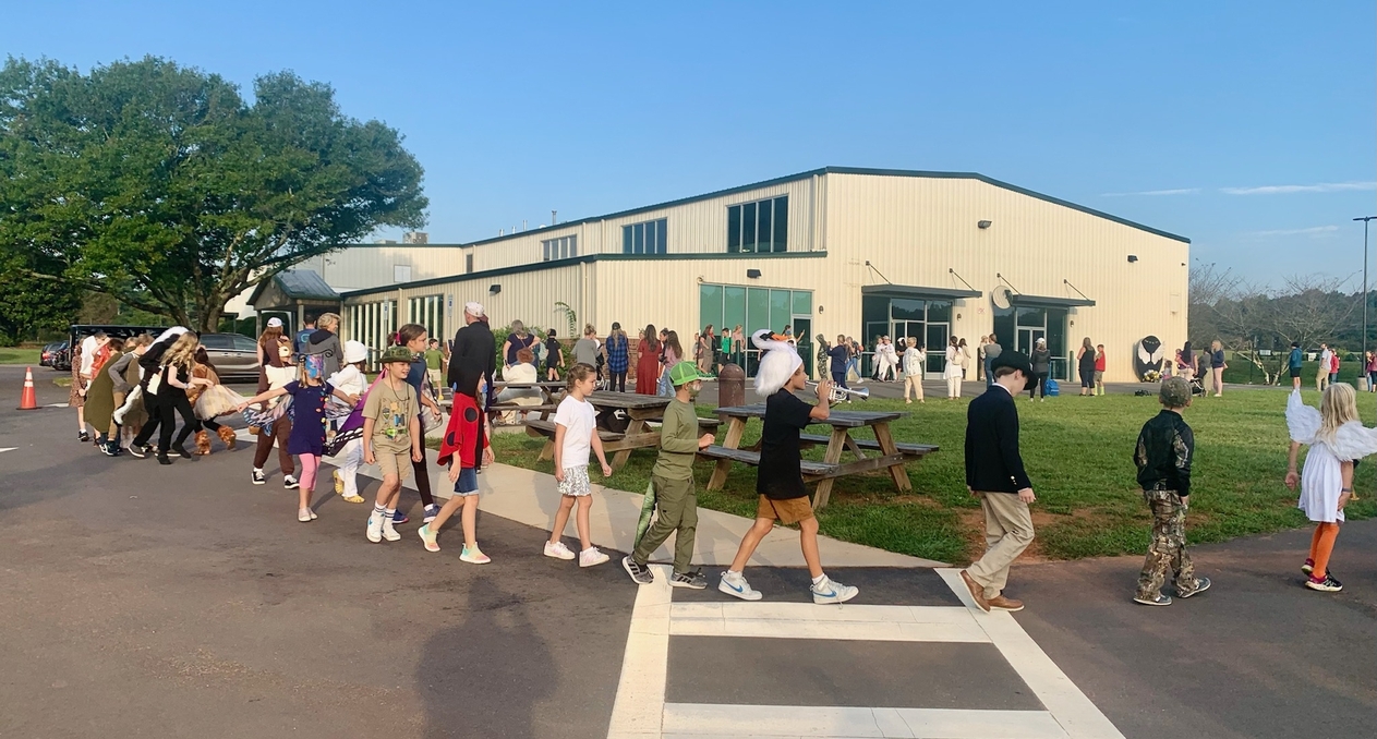 children walking